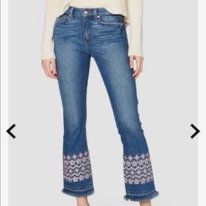 Derek Lam 10 Crosby Embroidered Jeans